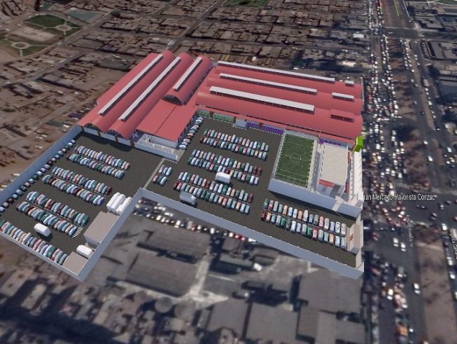 Construcción del Gran Mercado Conzac por Inversiones Lucong en Los Olivos, Lima